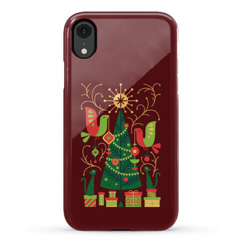 Vintage Christmas Tree Decorating Phone Case